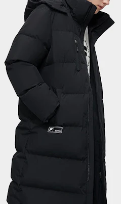 FILA Fusion 黑色長版羽絨外套連帽拉鍊 - 冬季外套 T11M345903FBK Details for FILA Fusion 黑色長版羽絨外套連帽拉鍊 - 冬季外套 T11M345903FBK