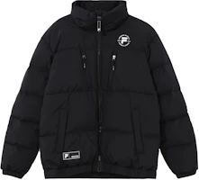 FILA FUSION Black Uniform Letter Zip-Up Puffer Jacket Long Sleeve. T11M345905F-BK FILA FUSION Black Uniform Letter Zip-Up Puffer Jacket Long Sleeve. T11M345905F-BK
