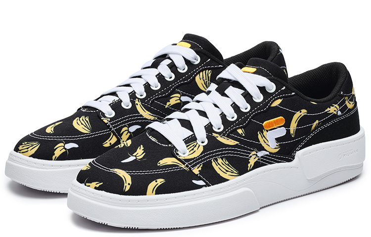 FILA FUSION Graphic Print Skate Shoes 'Black Yellow' 圖 2