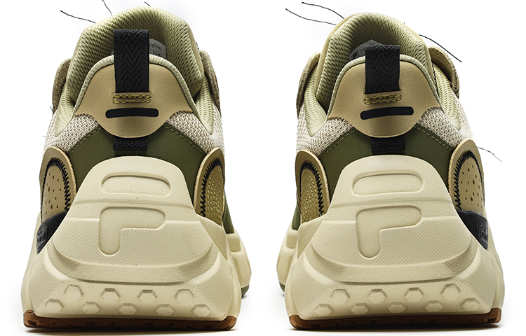 Shop FILA FUSION × N°21 BONEスニーカー オリーブグリーン T12M241203FPB