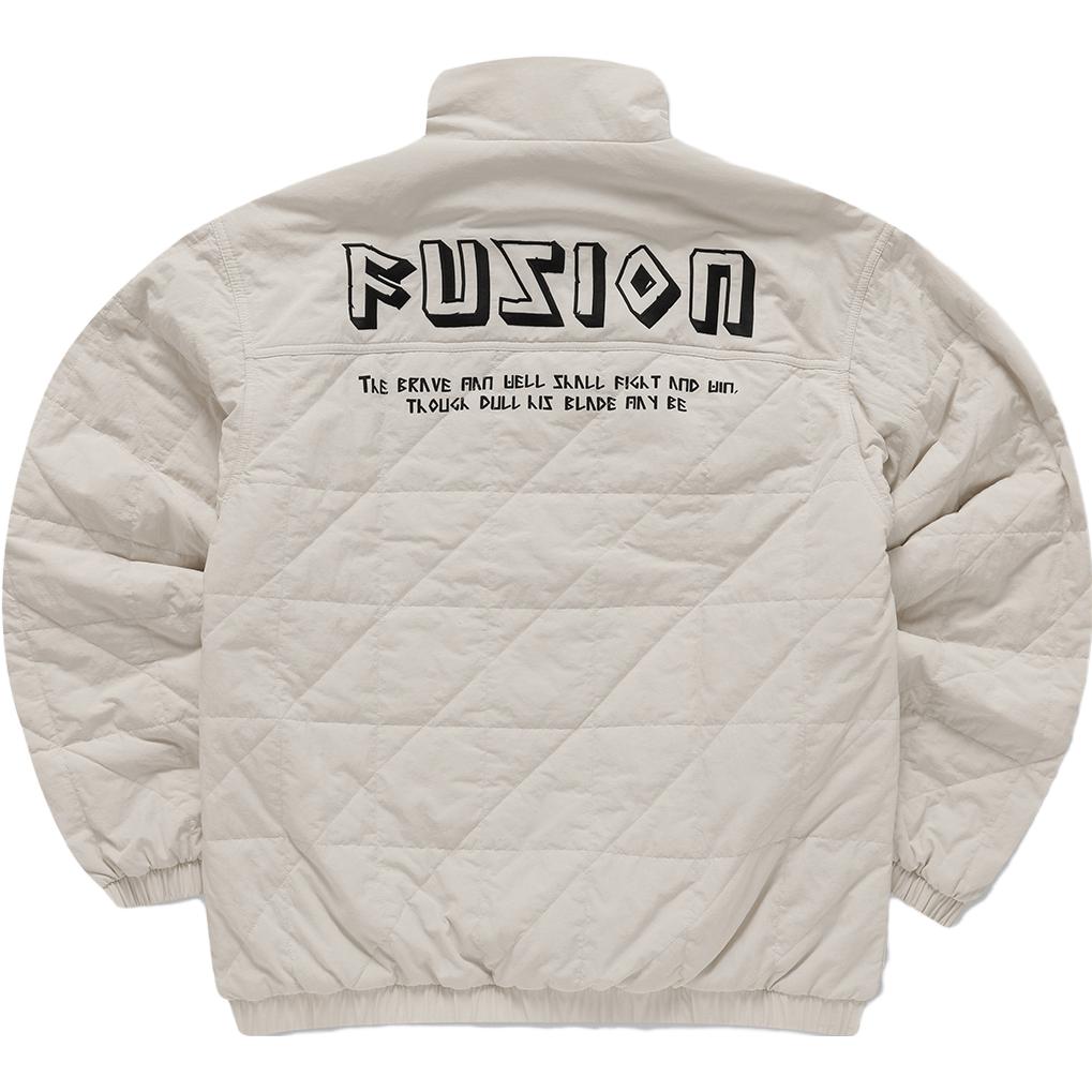 FILA FUSION  Casual Oversized Stand Collar Jacket in Gray Wheat Color. T11M343904FBG 圖 3