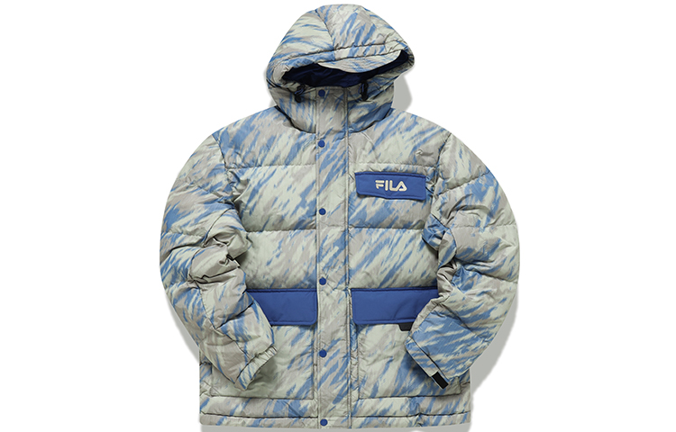 FILA Fusion  Casual Sports Down Jacket in Wilderness Blue. T11M211902F-RB