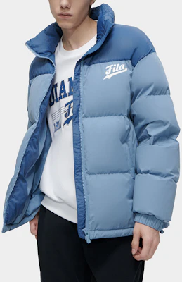 Jaket FILA FUSION Colorblock Logo Puffer - Biru Modis. T11M342909F-BU Details for Jaket FILA FUSION Colorblock Logo Puffer - Biru Modis. T11M342909F-BU