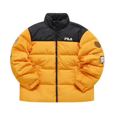 FILA Fusion Colorblock Puffer Jacket - Charm Orange. T11M145906F-OR