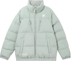 FILA FUSION Grey Zip-Up Puffer Down Jacket Windproof Warm Long Sleeve. T11M345905F-GY FILA FUSION Grey Zip-Up Puffer Down Jacket Windproof Warm Long Sleeve. T11M345905F-GY