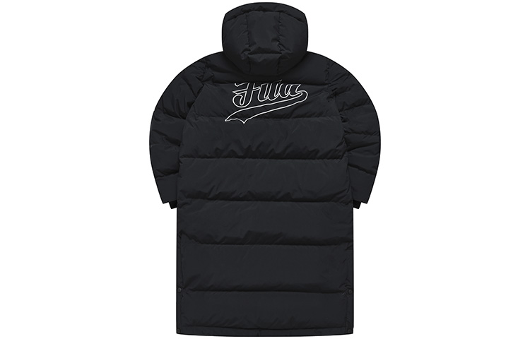 Lookbook FILA FUSION  Long Down Jacket - Black Stylish Winter Coat T11M242911F-BK