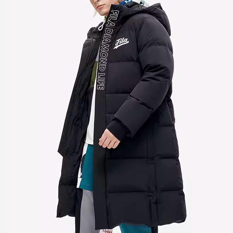 Purchase FILA FUSION  Long Down Jacket - Black Stylish Winter Coat T11M242911F-BK