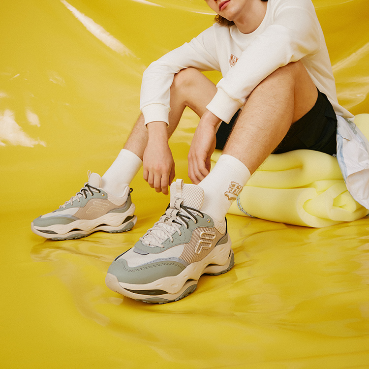 Details for FILA FUSION チーズスニーカー (グリーンベージュ) T12M331101FRF