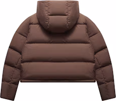 Lookbook FILA Fusion Oversized Short Puffer Jacket Deep Brown Fashion Casual. T11W443908F-BN