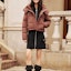 Purchase FILA Fusion Oversized Short Puffer Jacket Deep Brown Fashion Casual. T11W443908F-BN