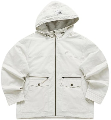 斐乐FUSION复古连帽工装夹克 灰色小麦色棉质外套 T11M413904F-BG Order 斐乐FUSION复古连帽工装夹克 灰色小麦色棉质外套 T11M413904F-BG