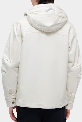 斐乐FUSION复古连帽工装夹克 灰色小麦色棉质外套 T11M413904F-BG Shop 斐乐FUSION复古连帽工装夹克 灰色小麦色棉质外套 T11M413904F-BG