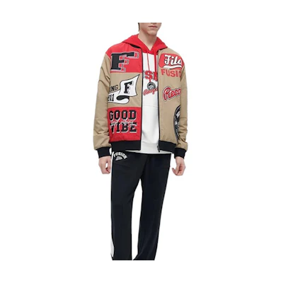 FILA Fusion Reversible CNY Dragon Year Jacket Deep Brown Limited Edition. T11M412704F