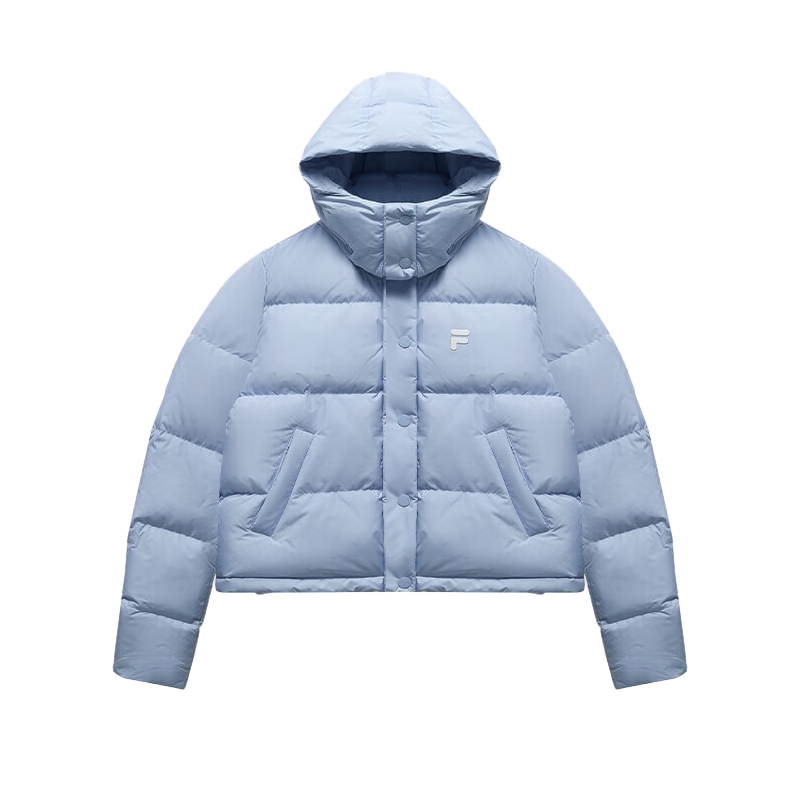 FILA Fusion  Short Puffer Jacket Bimo Blue - Stylish, Warm, and Windproof. T11W443908F-BU