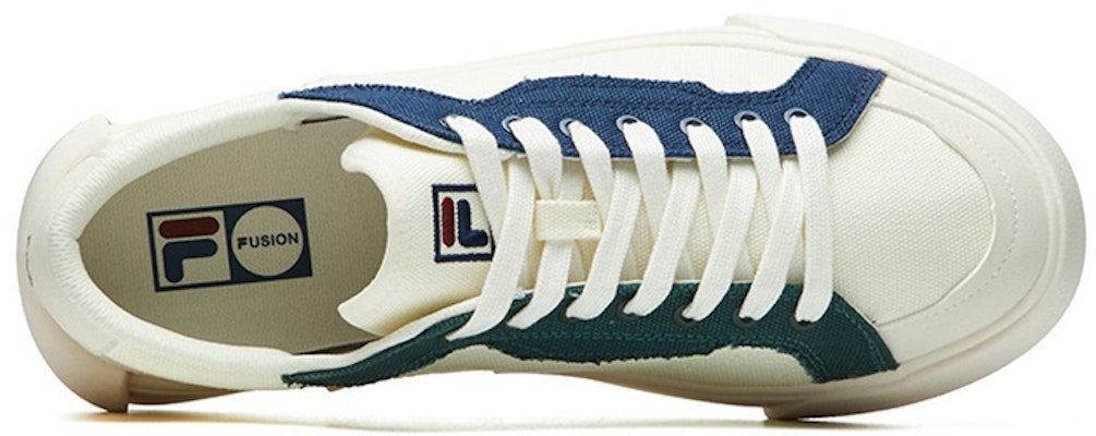 FILA FUSION 'White Blue Green' T12M125107FGB Shop FILA FUSION 'White Blue Green' T12M125107FGB