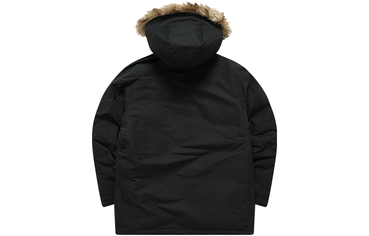 Lookbook FILA FUSION  Winter Black Hooded Down Parka Jacket with Multiple Pockets. T11M145908F-BK