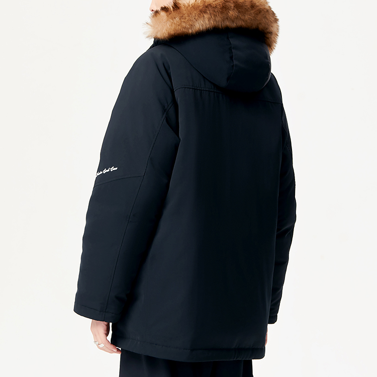 Purchase FILA FUSION  Winter Black Hooded Down Parka Jacket with Multiple Pockets. T11M145908F-BK