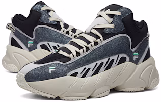 Shop FILA FUSION斐乐潮牌 ADE Mid 復古 中幫 跑步鞋 男款 南極灰