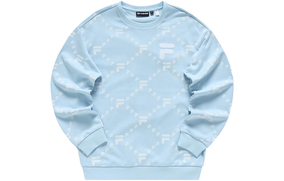 Order FILA FUSION 全版Logo男女款套头卫衣 浅天蓝色 T11U316203FLB