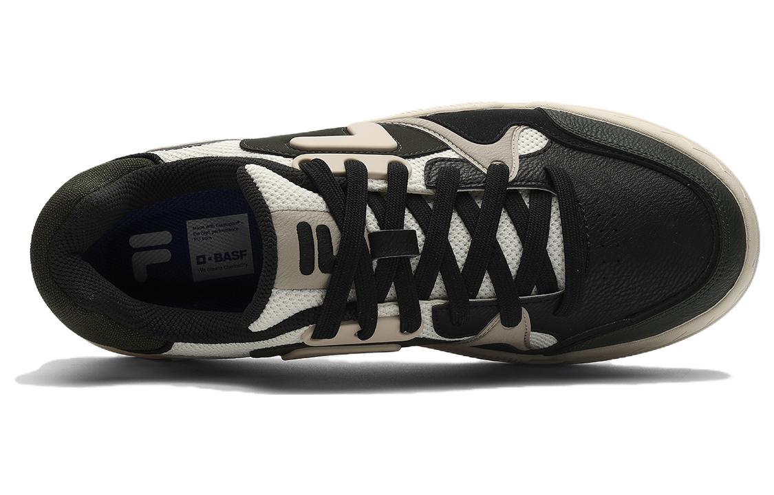 Order FILA FUSION斐乐潮牌 Bank 舒適 防滑輕便 高幫 板鞋 男款 白色