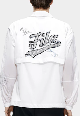 FILA FUSION Jaket Baseball Seri Putih Loose Fit dengan Cetak Huruf T11M322702F-WT Purchase FILA FUSION Jaket Baseball Seri Putih Loose Fit dengan Cetak Huruf T11M322702F-WT