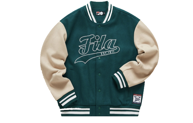 FILA FUSION Baseball Wool Jacket in Mountain Green T11M042503F-DG 圖 2