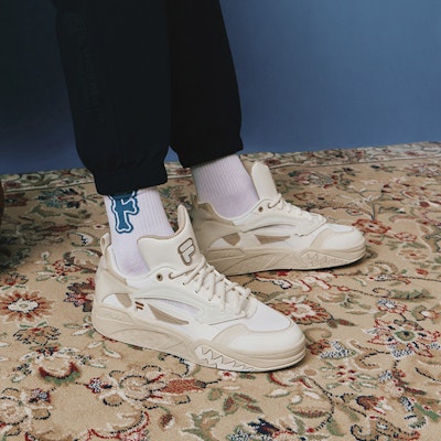 Sepatu Basket FILA FUSION Klasik 'Putih Beige' T12M323205FWS Details for Sepatu Basket FILA FUSION Klasik 'Putih Beige' T12M323205FWS