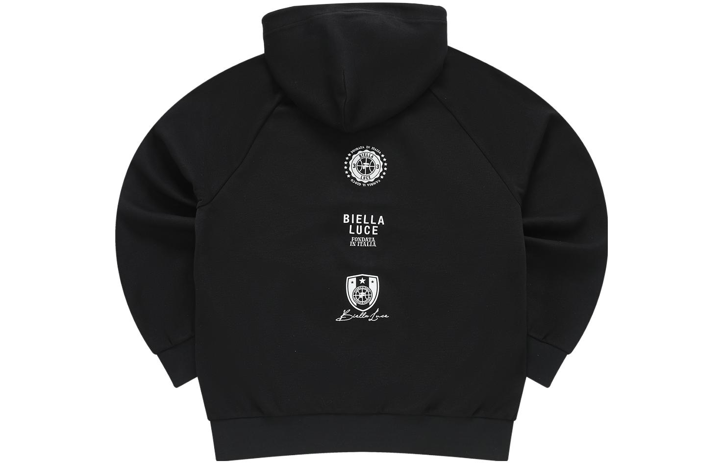 Lookbook FILA Fusion 黑色標誌連帽針織外套 T11M335501F-BK