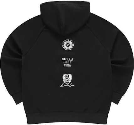 FILA Fusion 黑色標誌連帽針織外套 T11M335501F-BK Lookbook FILA Fusion 黑色標誌連帽針織外套 T11M335501F-BK