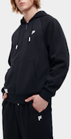 Details for FILA Fusion 黑色標誌連帽針織外套 T11M335501F-BK