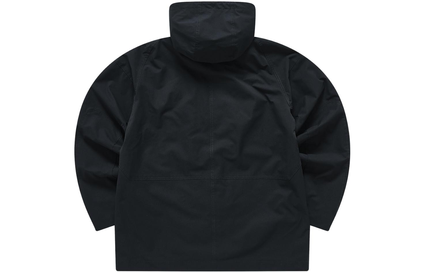 Lookbook FILA Fusion 黑色户外多口袋设计logo连帽夹克 T11M311712F-BK