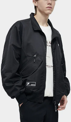 FILA Fusion黑色户外运动休闲宽松夹克 T11M415704FBK Details for FILA Fusion黑色户外运动休闲宽松夹克 T11M415704FBK
