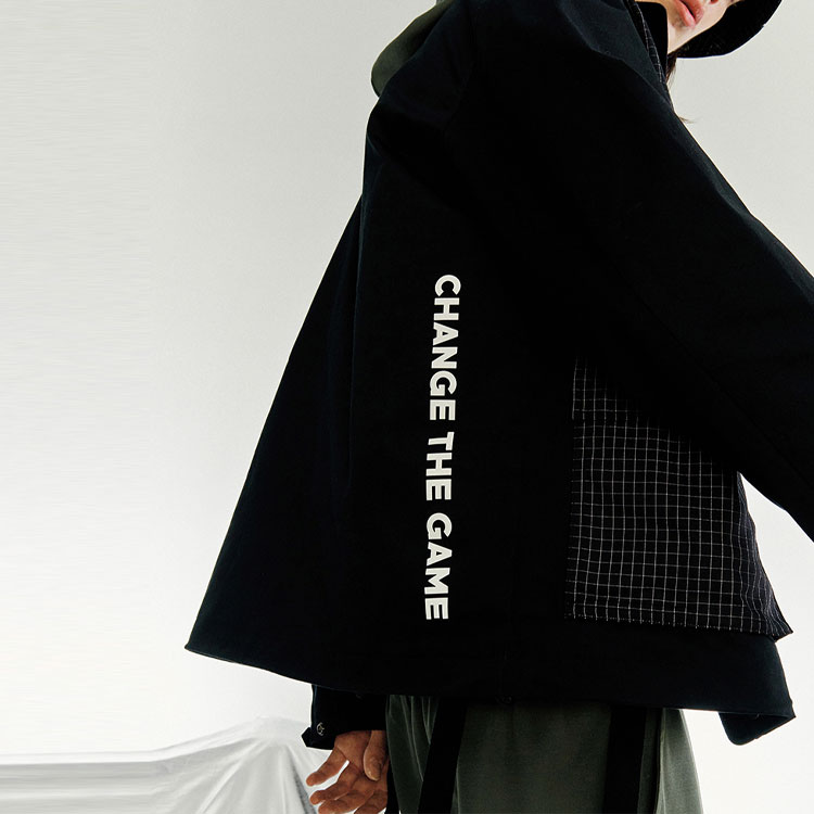 Details for FILA FUSION 黑色格纹立领休闲夹克 T11M043703F-BK