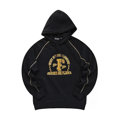 FILA Fusion Black Pullover Letter Sweatshirt T11M312204F-BK
