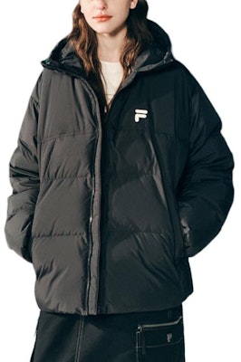 FILA Fusion Black Windproof Warm Down Jacket Casual Loose Fit Unisex. T11U443905F-BK Purchase FILA Fusion Black Windproof Warm Down Jacket Casual Loose Fit Unisex. T11U443905F-BK