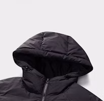 Details for FILA Fusion 黑色防風保暖羽絨外套 休閒寬鬆男女同款 T11U443905F-BK