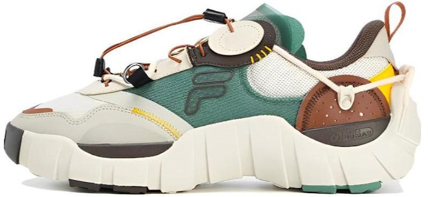 FILA FUSION ボーンスニーカー 白緑茶 (FILA FUSION Bone Sneaker Shiro Midori Cha) T12M321201FBA Buy FILA FUSION ボーンスニーカー 白緑茶 (FILA FUSION Bone Sneaker Shiro Midori Cha) T12M321201FBA