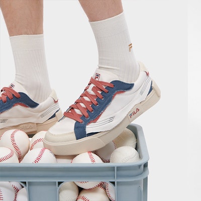 FILA FUSION Lifestyle Pop Skate Shoes 'White Blue Red' T12M332103FWR Cheap FILA FUSION Lifestyle Pop Skate Shoes 'White Blue Red' T12M332103FWR