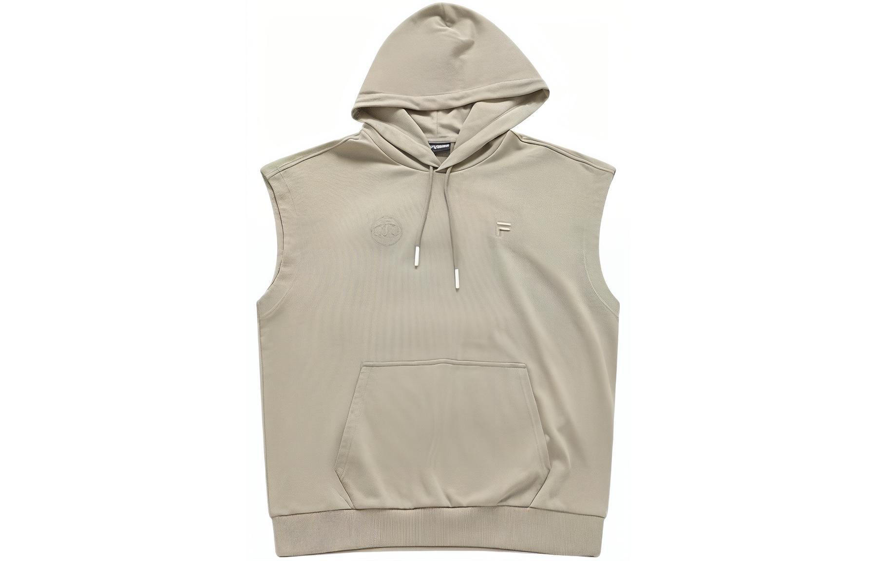 FILA Fusion Casual Hooded Sleeveless Vest - Mia Brown. T11M425103F-LK