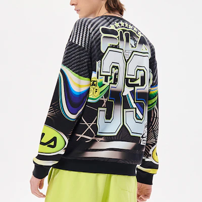 FILA FUSION 寬鬆休閒圓領衛衣 多彩籃球印花 T11M135207F-WT Purchase FILA FUSION 寬鬆休閒圓領衛衣 多彩籃球印花 T11M135207F-WT