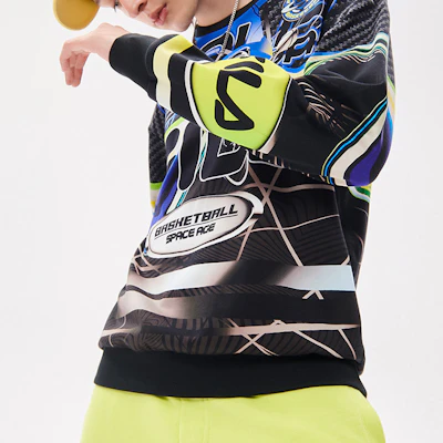 FILA FUSION 寬鬆休閒圓領衛衣 多彩籃球印花 T11M135207F-WT Details for FILA FUSION 寬鬆休閒圓領衛衣 多彩籃球印花 T11M135207F-WT