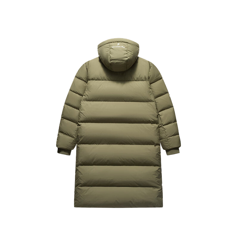Lookbook FILA Fusion休閒寬鬆連帽冬季羽絨外套薄荷綠男女通用版型 T11U443903F-KK