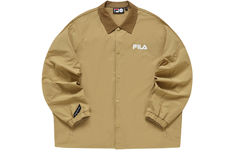 FILA FUSION Casual Oversized Street Sport Jacket Shirt Beige T11M221702FLK