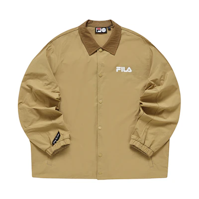 FILA FUSION Casual Oversized Street Sport Jacket Shirt Beige T11M221702FLK