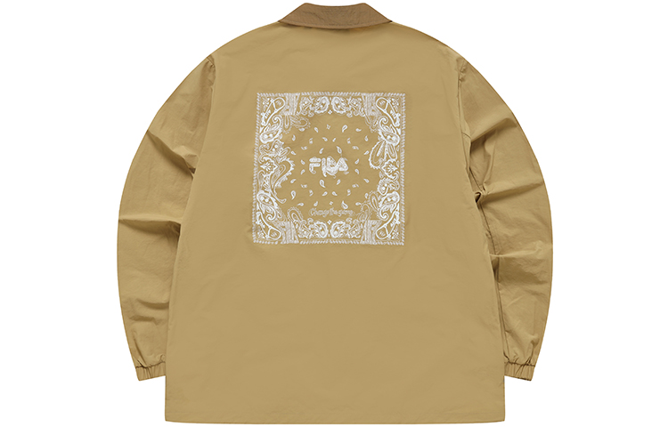 Lookbook FILA FUSION 休閒街頭運動風寬版外套襯衫 米色 T11M221702FLK