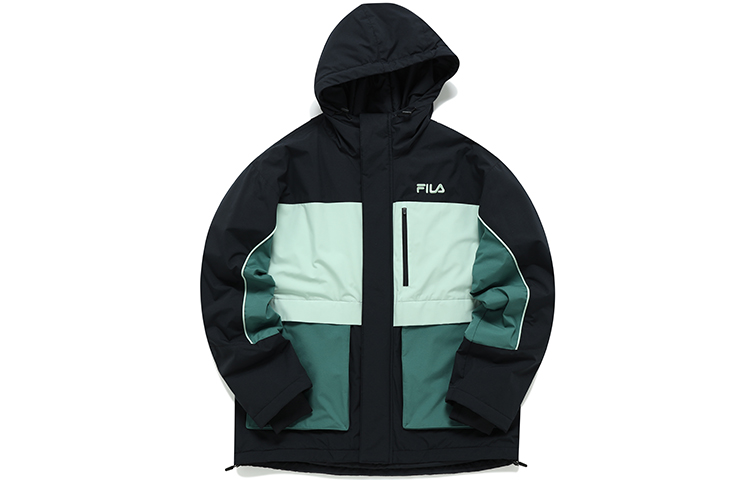 FILA Fusion Colorblock Hooded Winter Jacket - Black T11M213904F-BK 圖 2