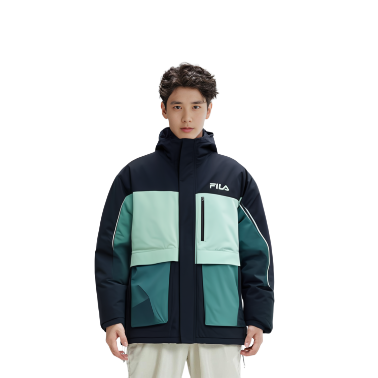 FILA Fusion Colorblock Hooded Winter Jacket - Black T11M213904F-BK 圖 6