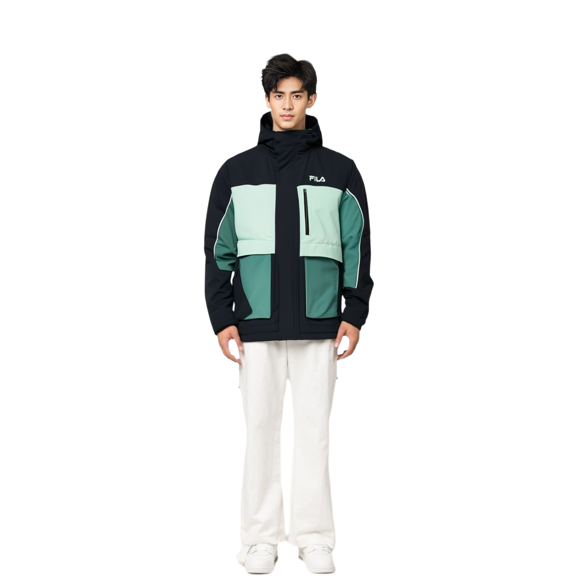 FILA Fusion Colorblock Hooded Winter Jacket - Black T11M213904F-BK 圖 7