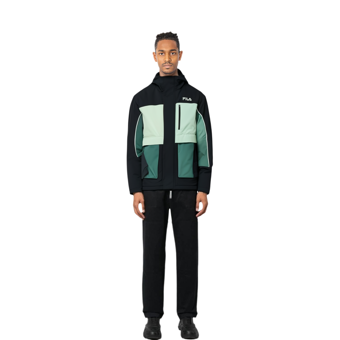 FILA Fusion Colorblock Hooded Winter Jacket - Black T11M213904F-BK 圖 8