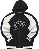 FILA Fusion Colorblock Logo Embroidered Hoodie Jacket Unisex - Deep Black T11U312501F-BK FILA Fusion Colorblock Logo Embroidered Hoodie Jacket Unisex - Deep Black T11U312501F-BK
